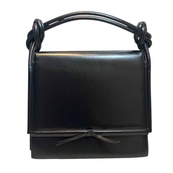 Camrose & Kross Handbags - Camrose & Kross 1960s Jacqueline Kennedy Black Genuine Leather Handbag